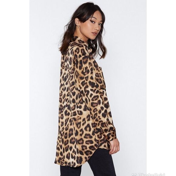 Nasty Gal If Looks Could Kill Leopard Buttondown - Picture 2 of 13